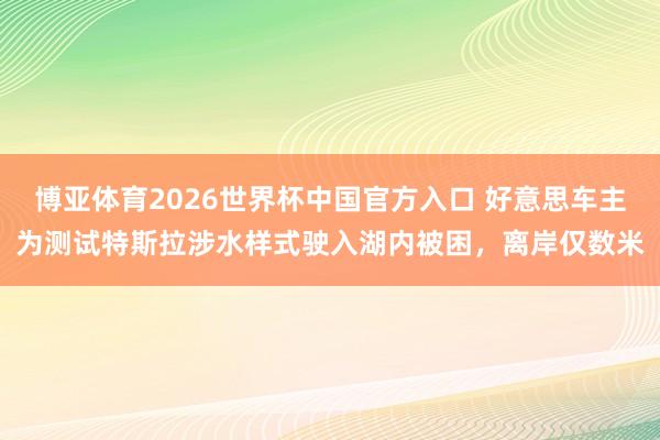 博亚体育2026世界杯中国官方入口 好意思车主为测试特斯拉涉水样式驶入湖内被困，离岸仅数米