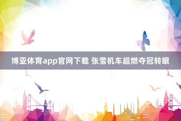 博亚体育app官网下载 张雪机车超燃夺冠转眼