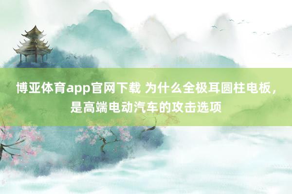 博亚体育app官网下载 为什么全极耳圆柱电板，是高端电动汽车的攻击选项