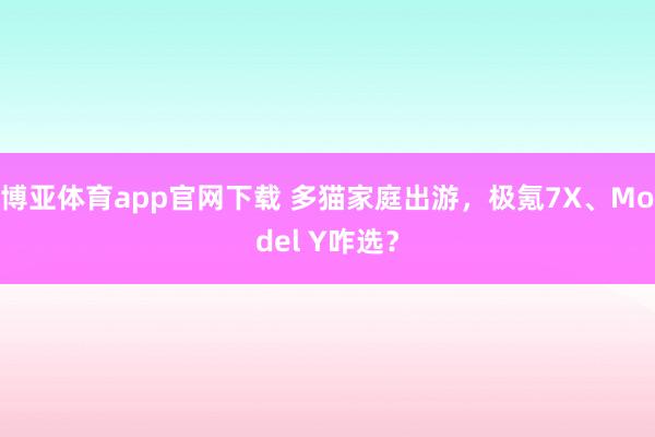 博亚体育app官网下载 多猫家庭出游，极氪7X、Model Y咋选？