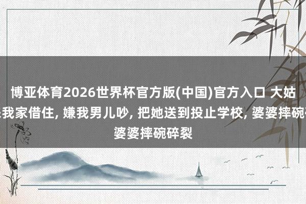 博亚体育2026世界杯官方版(中国)官方入口 大姑姐来我家借住， 嫌我男儿吵， 把她送到投止学校， 婆婆摔碗碎裂