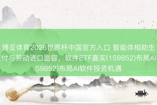 博亚体育2026世界杯中国官方入口 智能体相助生态正在重塑支付与劳动进口面容，软件ETF嘉实(159852)布局AI软件投资机遇
